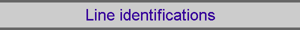 Line identifications