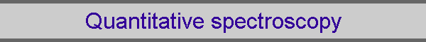 Quantitative spectroscopy