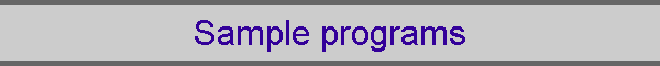 Sample programs